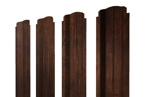 Штакетник П-образный B фигурный Grand Lineй 0,45 Print Premium Cherry Wood Dark FTC