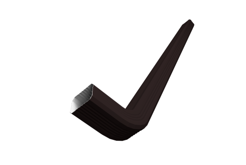 Труба гофрированная Vortex Lite Matt 76х102х3000мм с коленом RAL 9005 черный
