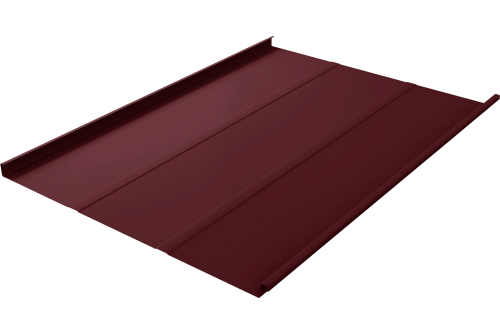 Фальц двойной стоячий Line Grand Line 0,45 Drap ST с пленкой на замках RAL 3005 красное вино