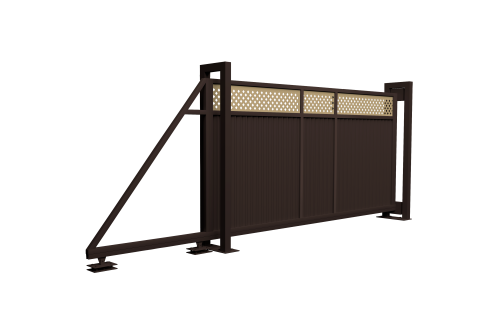 Ворота откатные Estet Plus 2,0х4,5 RAL RR 32/1014