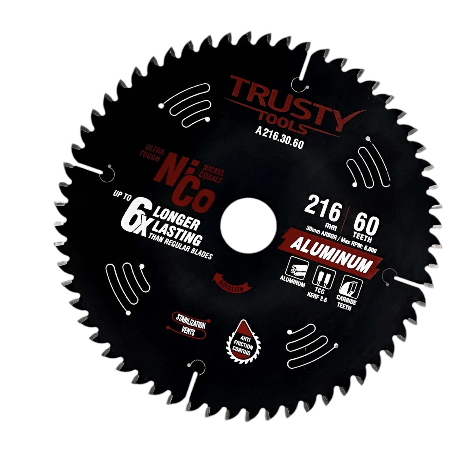 Диск пильный Trusty-Tools Aluminum по алюминию 216х30 60T