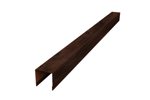 Планка вертикальная лицевая для забора жалюзи Palermo Grand Line 0,45 Print Elite Cherry Wood TwinColor (3м)