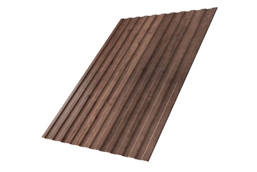Профнастил С8A v02 Grand Line 0,45 Print Premium с пленкой Almond Wood Fresh