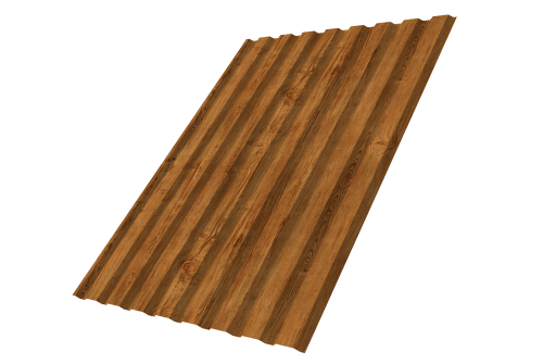 Профнастил С20A Grand Line 0,45 Print Elite Golden Wood TwinColor