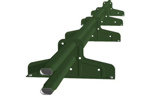Снегозадержатель Стандарт Т4 d 40х20 RAL 6020 (3м)