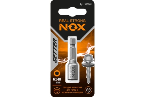 Ключ-насадка магнитная Nox Nut Setter 6x48мм карта (556001)
