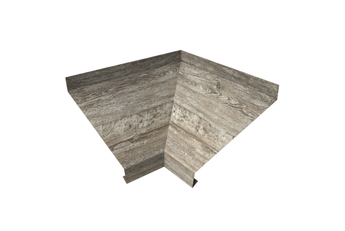 Угол отлива внутренний 250 Grand Line 0,45 Print Elite с пленкой Nordic Wood TwinColor