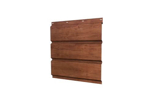 Софит металлический Классик Grand Line без перфорации 0,45 Print Premium с пленкой Rowan Wood Intense FTC