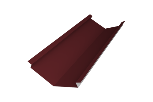 Планка ендовы нижней для композитной черепицы 140х140 Grand Line 0,5 Satin Matt RAL 3005 красное вино (3м)