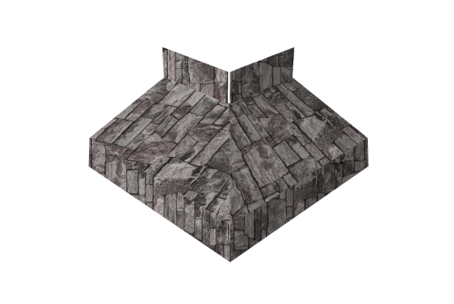 Угол отлива внешний 50 Grand Line 0,45 Print Elite с пленкой Fine Stone TwinColor