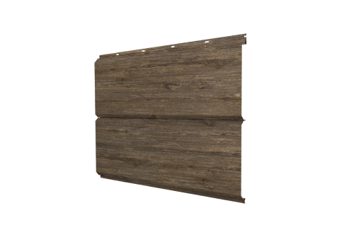 Софит металлический ЭкоБрус new Grand Line без перфорации 0,45 Print Elite с пленкой Nordic Wood TwinColor