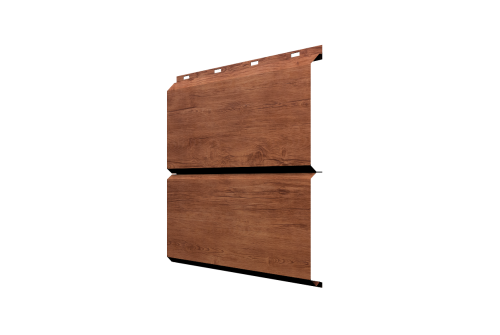 Софит металлический ЭкоБрус 0,345 Grand Line без перфорации 0,45 Print Premium Rowan Wood Intense FTC