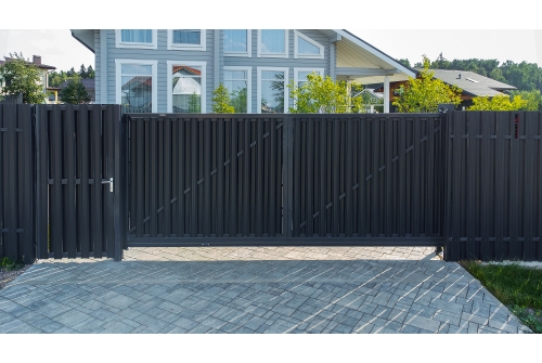 Ворота откатные Colority Zinc 2,03x4,0 RAL 7024