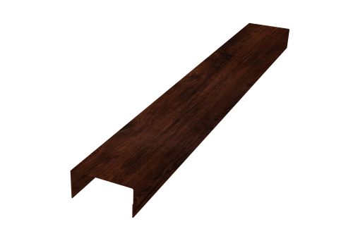 Крышка забора для горизонтального монтажа штакетника Grand Line 0,45 Print Elite Cherry Wood TwinColor (3м)