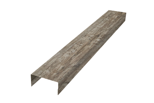 Крышка забора для горизонтального монтажа штакетника Grand Line 0,45 Print Elite Nordic Wood TwinColor (2,5м)