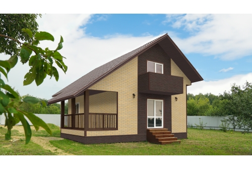 Фасадная панель Grand Line Состаренный кирпич Design Plus ваниль с темно-бежевым швом