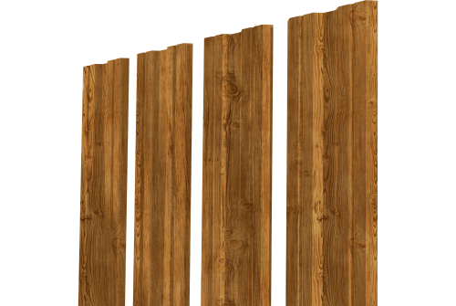 Штакетник Twin XL с прямым резом Grand Line 0,45 Print Elite Golden Wood TwinColor