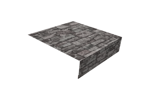 Планка околооконная простая 200х50 Grand Line 0,45 Print Elite King Stone TwinColor (2м)