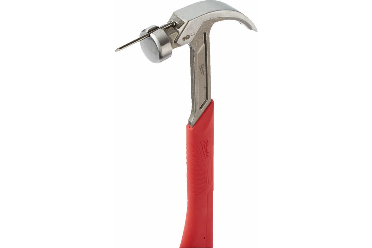 Стальной молоток с закругленным гвоздодером Milwaukee 16oz (450 гр)