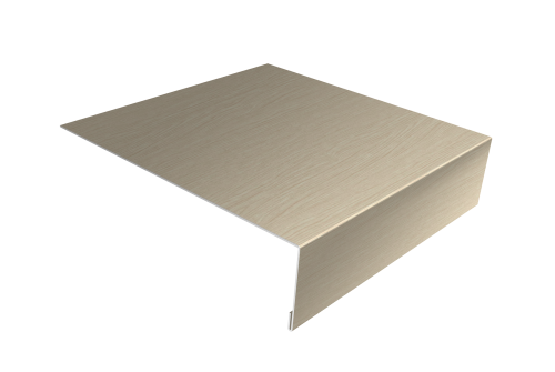 Планка лобовая/околооконная простая 190х50 Grand Line 0,45 Print Elite Milky Wood TwinColor (3м)