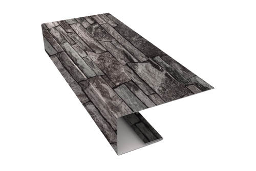J-Профиль 18мм Grand Line 0,45 Print Elite Fine Stone TwinColor (3м)