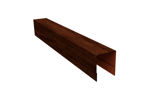 Планка боковая для забора из сайдинга ЭкоБрус Grand Line 0,45 Print Premium Cherry Wood Fresh TwinColor (3м)