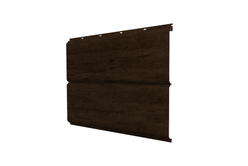 Софит металлический ЭкоБрус new Grand Line без перфорации 0,45 Print Premium с пленкой Antique Wood TwinColor