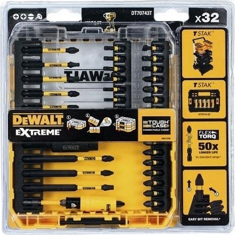 Набор бит и насадок DeWalt FlexTorq (32 шт) в кейсе