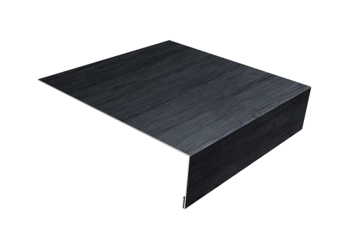 Планка лобовая/околооконная простая 190х50 Grand Line 0,45 Print Premium Grey Wood TwinColor (3м)