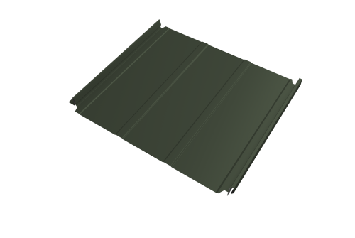 Кликфальц Double Pro Line Grand Line 0,5 Satin Matt TX с пленкой на замках RAL 6020 хромовая зелень