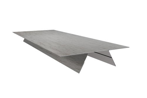 Планка стыковочная составная верхняя 0,45 Print Elite Snow Wood TwinColor (3м)