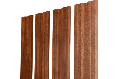 Штакетник Twin XL с прямым резом Grand Line 0,45 Print-Double Premium Golden Wood Intense F