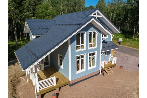 Металлочерепица Классик ("Classic") v02 0,5 Satin RAL 7024 мокрый асфальт