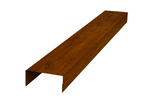 Крышка 45х20 для забора жалюзи Texas Grand Line 0,45 Print-double Premium Golden Wood Intense F (2м)