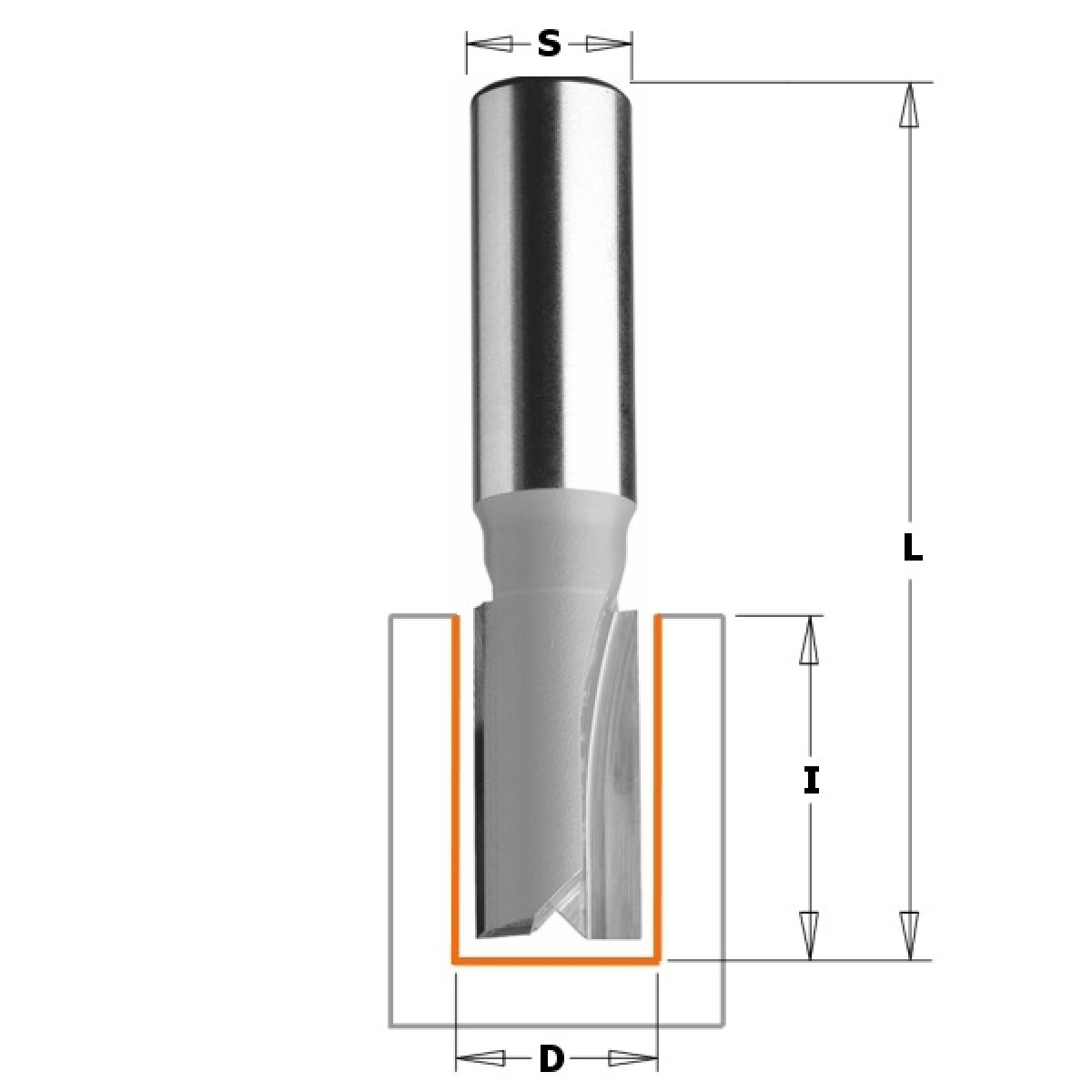 Фреза пазовая CMT 10x20x48 мм, S 8 мм