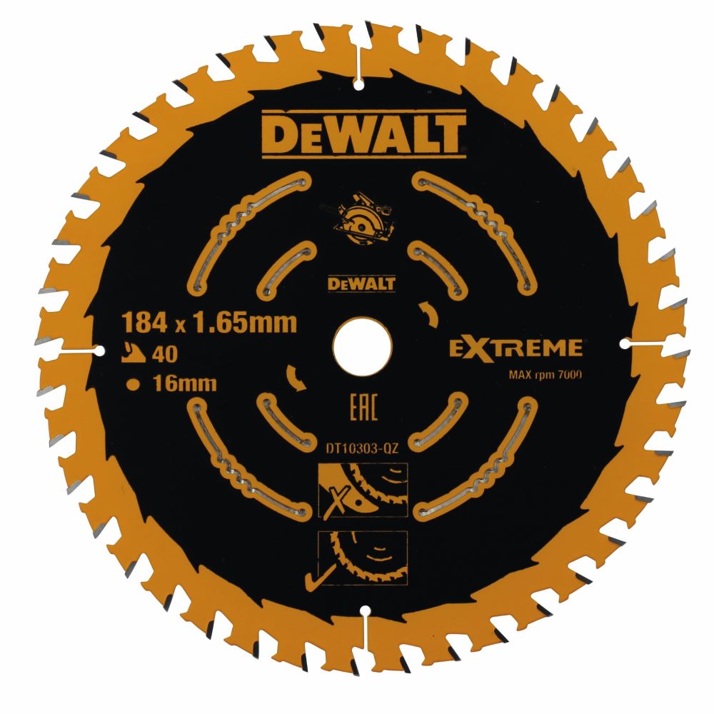 Диск пильный DeWalt EXTREME по дереву 184х16 40Z