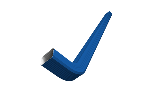 Труба гофрированная Vortex Lite 76х102х3000мм с коленом PE RAL 5005 сигнальный синий