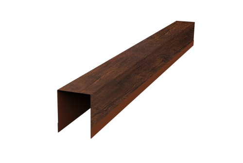 Планка опорная составная внутренняя для забора жалюзи Palermo Grand Line 0,45 Print Premium Cherry Wood Dark FTC (1,8м)