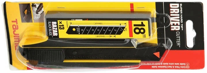 Нож с автофиксацией 18 мм Tajima Driver Cutter + 13 лезвий RB