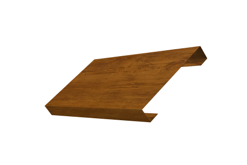 Ламель лицевая 125 забора жалюзи Texas Grand Line 0,45 Print-Double Elite Golden Wood