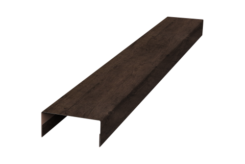 Крышка 30х15 для забора жалюзи Texas Grand Line 0,45 Print Elite Antique Wood TwinColor (3м)