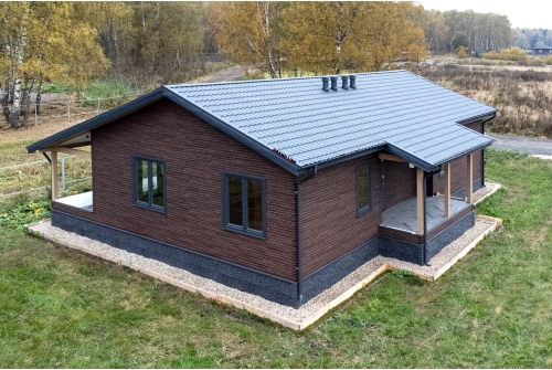 Фасадная панель Grand Line Дикий камень Classic графит