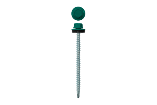 Саморез кровельный 4,8х70 (100шт) сверло №1 RAL 6026