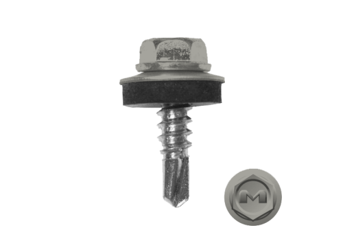 Саморез по металлу Daxmer 5,5х19 (250шт) сверло №3 RAL 7038