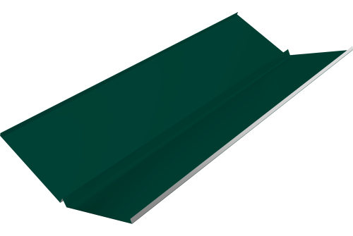 Планка ендовы нижней с компенсатором Grand Line 0,5 PE lite с пленкой RAL 6005 зеленый мох (2м)