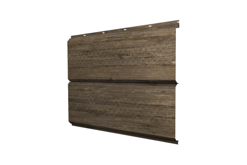 Софит металлический ЭкоБрус new Grand Line c перфорацией 0,45 Print Elite Nordic Wood TwinColor