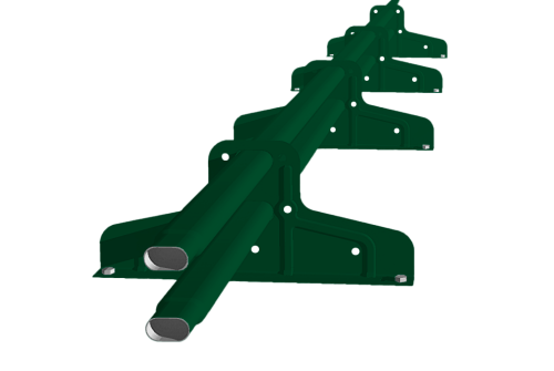 Снегозадержатель Стандарт Т4 d 40х20 RAL 6005 (3м)