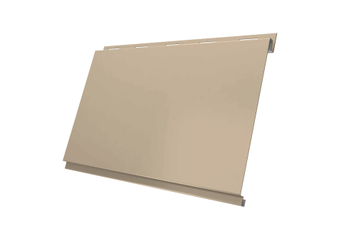 Софит металлический Вертикаль 0,2 classic Grand Line 0,45 PE с пленкой RAL 1015 светлая слоновая кость