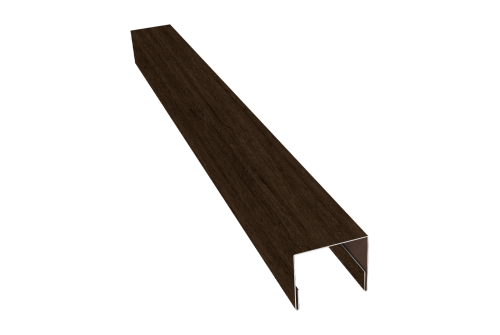 Планка П-образная заборная 24 Grand Line 0,4 Print Premium Antique Wood TwinColor (2м)