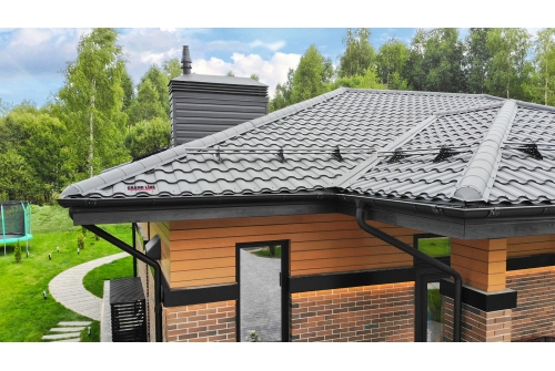 Снегозадержатель трубчатый Grand Line RAL 9005 3м